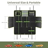 pecute Hundedecke Auto Rückbank für LKW 145 * 73 cm, Hartboden Hund Auto Rückbank, Hochwertig Wasserdicht, Leicht zu Reinigen und Einfach zu Verstauen, für Full Size SUV/LKW, bis zu 150 kg