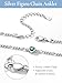 SILVERCUTE May Birthstone Ankle Bracelet 925 Sterling Silver 3mm Figaro Chain Anklets for Women, 8.5