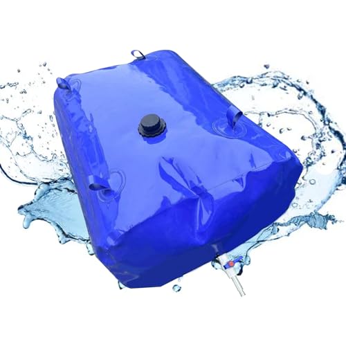 100 l bolsa de agua plegable al aire libre con grifo, tanque de agua de gran capacidad para jardín, camping, barbacoa, pesca