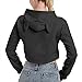 Dobre Brothers Hoodie Women'S Long Sleeve Cute Ear Cat Crop Top Sweatshirt Hooded Pullover Tops Blouse Black