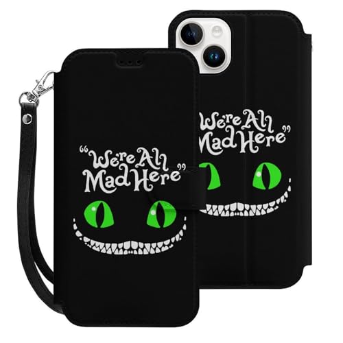 iPhone15Plus�p�P�[�X �蒠�^ �s�v�c�̍��̃A���X �`�F�V���L �X�}�z�P�[�X �g�уJ�o�[ PU���U�[ �J�[�h���[ ���z�^ ������� �X�^���h�@�\ �ϏՌ� �S�ʕی� �A�C�t�H��15Plus�p�P�[�X