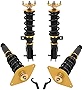 Aintier Full Set Coilovers Struts Height Adjustable Fit for 2001-2005 for Nissan Almera, 2000-2006 for Nissan Sentra - Golden