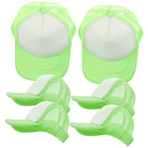 Chapeaux vierges pour le transfert de chaleur casquette trucker personnalisable verte