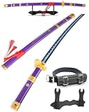 Cold Blade Roronoa Zoro Sword - 41 inches Anime Katana Replica with Belt and Stand - Purple Yama...