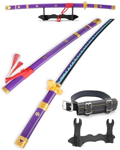 Cold Blade Katana Sword - 41 inches Katana Replica with Holster Belt and Display Stand - Sword with Authentic Design Ziyanmo