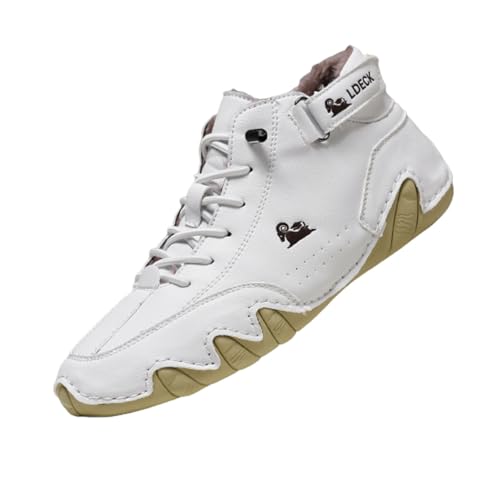 Cubicbee Explorer Waterproof Lightweight Outdoor Shoes for Hiking Camping & Driving All Season Warm High Top Chukka Boots,Non-Slip Italian Handmade High Top Sport Shoe