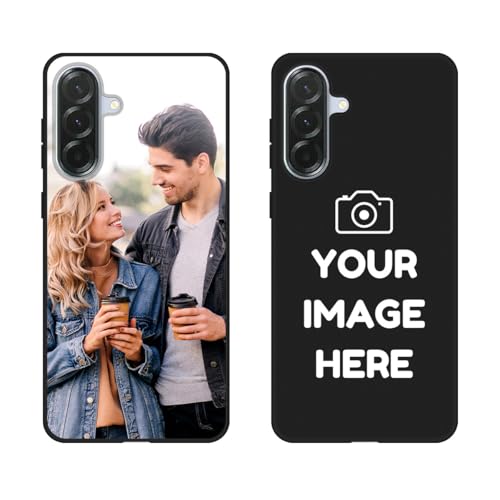 Personalized Picture Phone Case for Samsung Galaxy A36 5G Custom Logo Name 6.7' Cover Customized Gift for Family Friend Soft TPU Black Military Grade Camera Screen Bumper Slim Wireless Charging