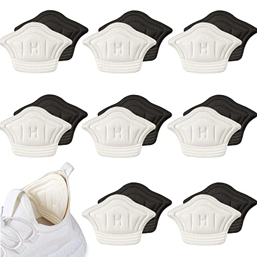ZHIQIN 8 Pairs Coussinets de Talon,Coussinets de Coussin, Auto-Adhésif Protege Talon Chaussure, pour homme et femme chaussures trop grands, coussinets antidérapants , Empêche Frottements et Ampoules Cover