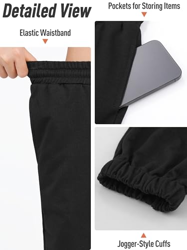Girls Sweatpants Cotton Athletic Pants Kids High Waisted Jogger Pants with Drawstring Pockets for Teen Girls4