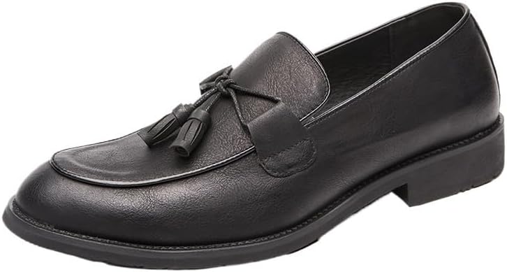 Men's British Retro Casual Shoes Fashionable Low-top Round-toe Oxford Shoes Men Versatile Breathable Shoes for Party Shopping Wedding
