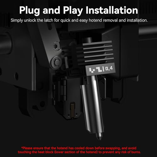 P2S High Speed Integriertes Quick Swap Hotend, 0.4mm Gehärtete Stahldüse High Temp Extruder Hot End Ersatz mit Silikonhülle Compatible with Bambu Lab P2S 3D Drucker