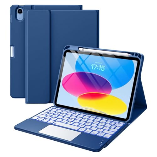 Étui clavier iPad 10,9 Pouces 10e génération A2696 A2757 avec pavé tactile amovible