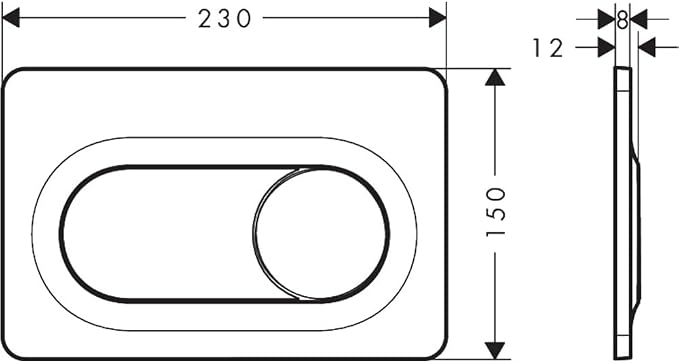 Placa para descarga WC iFrame Original S de Hansgrohe blanca miniatura 3