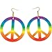 Tie Dye Peace Earrings