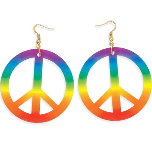 Boucles d'oreilles de fête tie-dye pour revivre la magie colorée des années 60