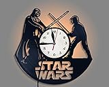 DIY mano increíble del regalo del arte CARTEL El reloj de pared se corta de un disco de vinilo reciclado de 12 pulgadas, que nos da una segunda vida es un regalo único en cualquier momento en cualquier día de fiesta para siempre Media-aspecto fresco y creativo y etiqueta ..