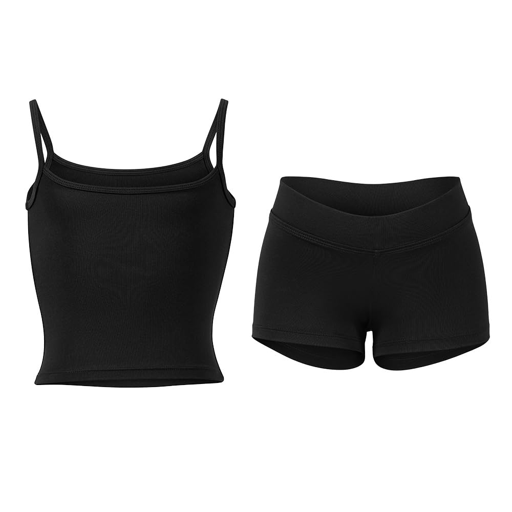 Active Set with camisole top and shorts for Dance Gymastics Yoga