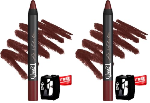 Image of Glam21 Lip Seduction Non- Transfer Crayon Lipstick up to 12 Hours Stay | Lightweight & Longlasting|Creamy Matte | Smudge Proof - 3.6gm|Light Maroon|04 (Pack of 2)