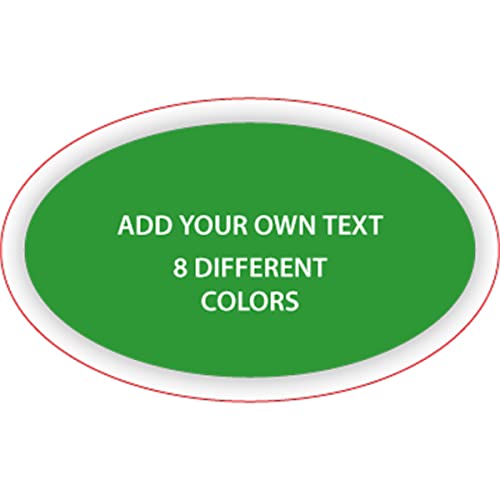 Choose Your Shape Custom Magnets | Personalized Gifts | Pick Your Own Color & Text | Create Refrigerator Locker Car Bumper Toolbox Magnets | Round Rectangle Square Oval Triangle Heart (Oval) #TOP21