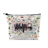 Office Makeup Bag Office Fans Inspired Gift TV Shows Merchandise Zipper Pouch for TV Show Lovers Women (Office TV Pattern Bag EU)