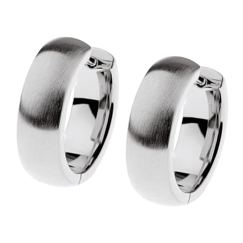 Ernstes Design Creolen evia Ohrringe E658 mattiert 16 mm Edelstahl