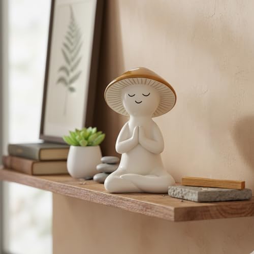 Estatua de Hongo Decorativa en Pose de Meditación miniatura 4