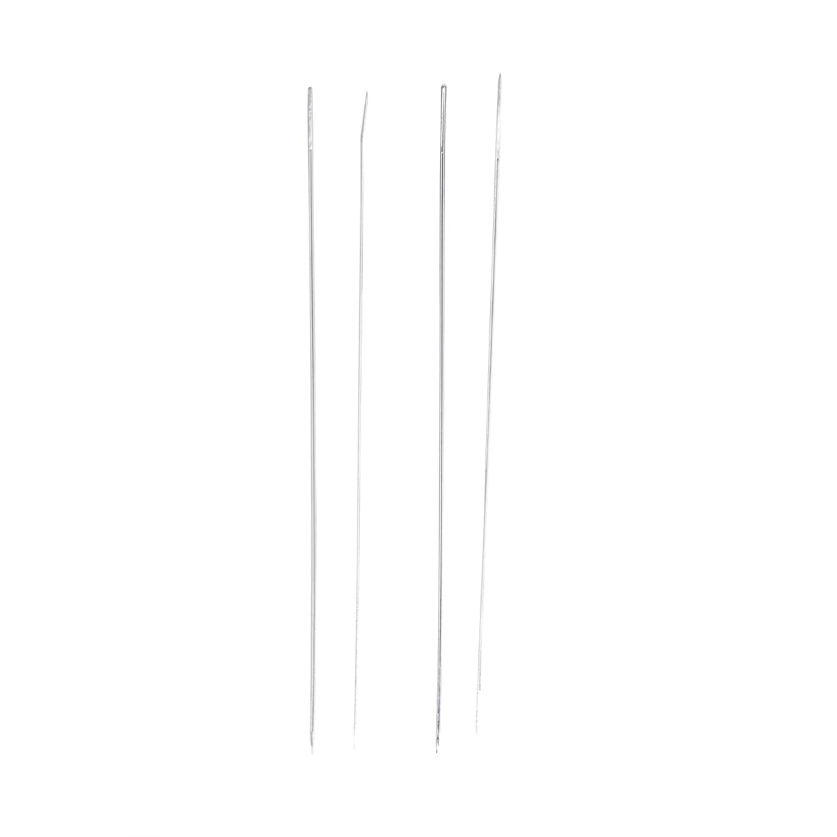 KONTONTY 76mm Beading Needles Kit 4 Pieces Suitable for Embroidery Sewing Crafting Sturdy and Construction