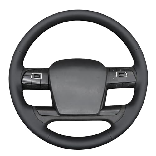 MEWANT Hand Stitch Steering Wheel Cover for Volvo VNL VNR FM FH 2017-2025 Customized Version by Genuine Leather