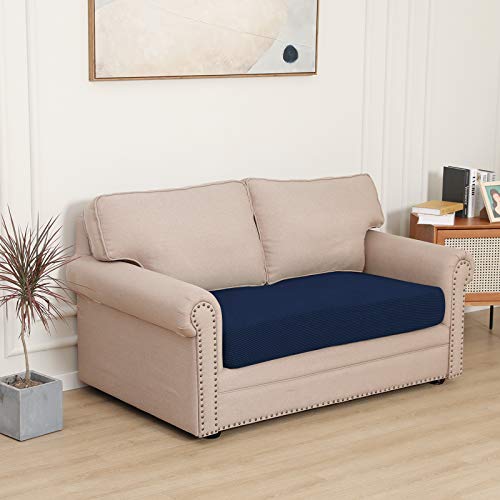 Image of Easy-Going Stretch 1 Piece Loveseat Couch Cushion Cover for Sofa