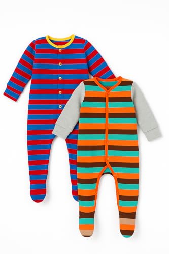 Image of TuddyBuddy 100% Cotton Multi Color Zipper Romper Sleepsuit /Romper /Jumpsuit for Baby Boy & Baby Girl