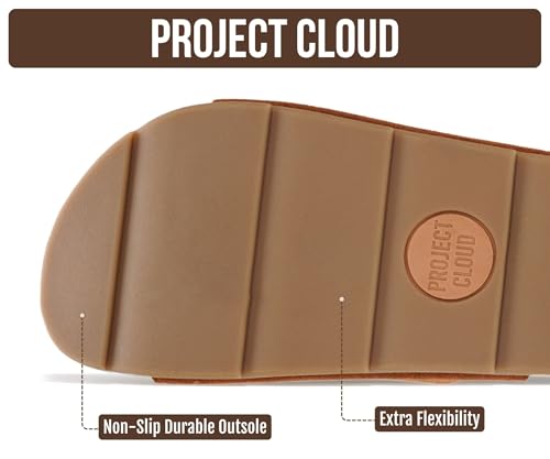 Image of Project Cloud 100% Genuine Leather Platform Sandals Women Footwear-Beach Essentials Summer Wedges with Plush and Soft Insole-Non Slip & Lightweight Wedge Sandals For Women 2026