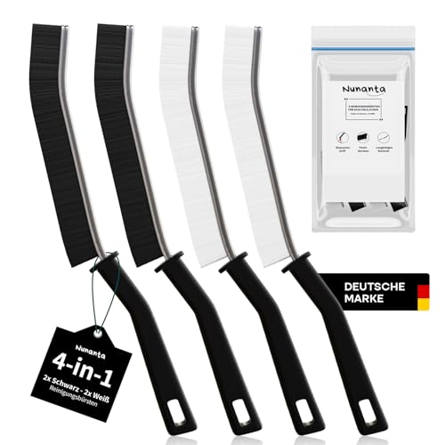 Nunanta Cepillo para juntas con cerdas duras – Cepillo de limpieza para juntas, esquinas, ducha, baño, cocina, inodoro, cepillo para huecos contra suciedad y cal, ayuda de limpieza del hogar