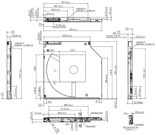 BHOMANI Internal 9.5mm Slim SATA 8X DVDRW CD DVD RW ROM Burner Writer Laptop PC Optical Drive Device Tray Loading for As.us Ac.er H.P De.ll Len.OVO... - Image 2