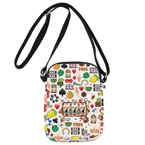 JNIAP Casino Crossbody Bag Casino Crossbody Purse Lucky Casino Bag Lucky 777 Casino Gifts Casino Stash Shoulder Bag