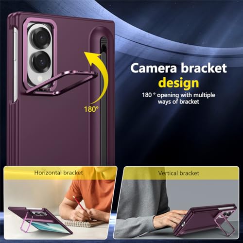 Coque Galaxy Z Fold 8 avec stylet rouge et protection écran intégrée