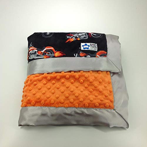 Image of 30x36 Baby Blankets- Harley Bikes/Orange