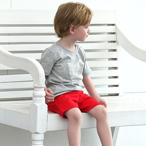Toddler Baby Boy Elastic Waist Pull On Cotton Shorts for Littler Kids Girls Athletic Short Pants Baby Boy Clothing Set4