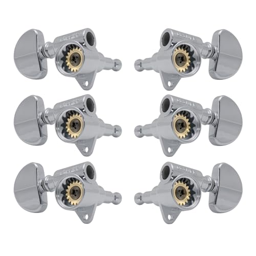 Tête de machine de guitare Grover 102SVC Rotomatics 3+3 en chrome pour un accordage précis