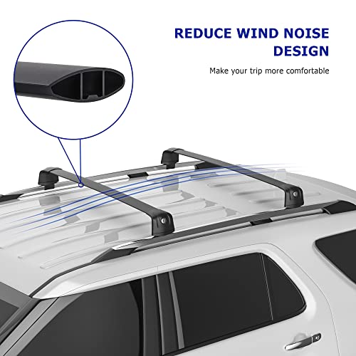 Roof Rack Cross Bars For 2020 2021 2022 2023 Explorer, Anti-Theft Aluminum Adjustable Crossbars Cargo Rooftop Luggage Kayak Bicycles Canoe Carrier #TOP3
