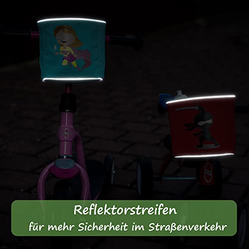 GRINSEZWERGE Kinder Lenkertasche | Laufrad Lenkertasche | Fahrrad Lenker Tasche | Fahrradkorb Fahrradtasche Laufradtasche Lenkerkorb | Dreirad Scooter Roller Tasche Zubehör Kinderfahrrad | Einhorn