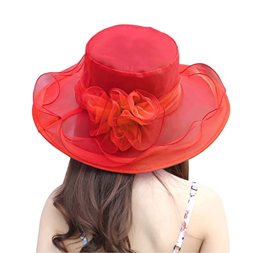 Generisch -2025 Chapéu de capacete para mulher chapéu de casamento chapéu de sol sombra floral mar chapéu de praia bonés de impregnação, RD1