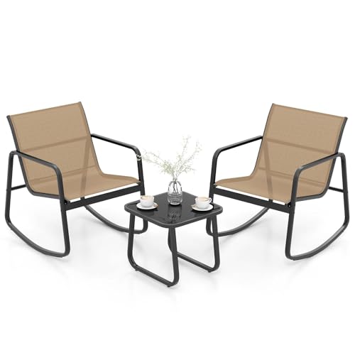 FANTASK Balkonmöbel mit 2 Stühle und Tisch, 3-TLG. Terrassenmöbel, Gartenmöbel Set Gartenmöbel Set, Gartengarnitur für Terrasse, Balkon, Garten (Braun) FANTASK Balkonmöbel mit 2 Stühle und Tisch, 3-TLG. Terrassenmöbel, Gartenmöbel Set Gartenmöbel Set, Gartengarnitur für Terrasse, Balkon, Garten (Braun)