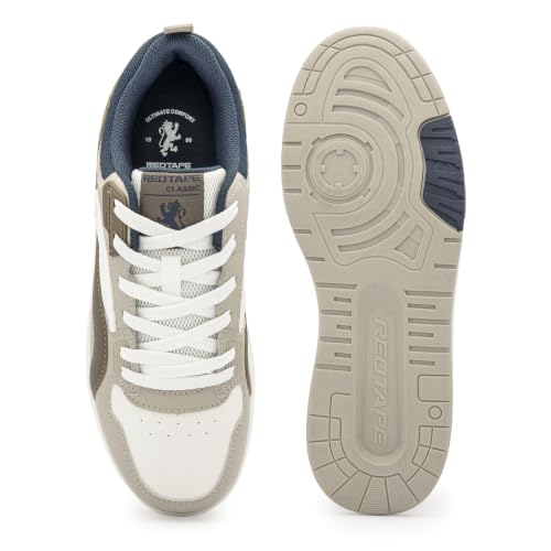 Image of Red Tape Low Cut Sneaker for Men in White Brown | Sneaker | White Brown | 8 UK