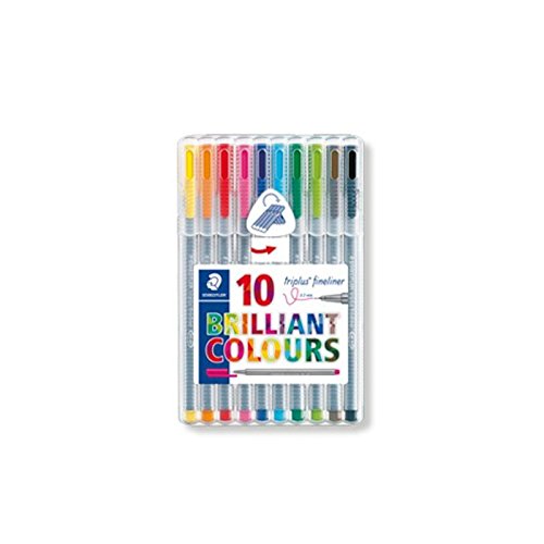 Aqueous pen Toripurasu fine liner and fine writing pen 10 color set 334 SB10 Staedtleraa