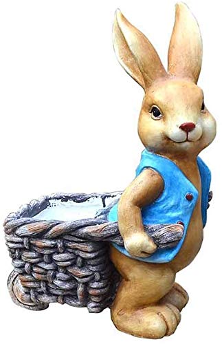 Outdoor Statue Garden Sculpture Garden Decoration Rabbit Statue Sculpture, Easter Company Courtyard Balcony Decoration Props Children's H50Cm Gift #TOP18
