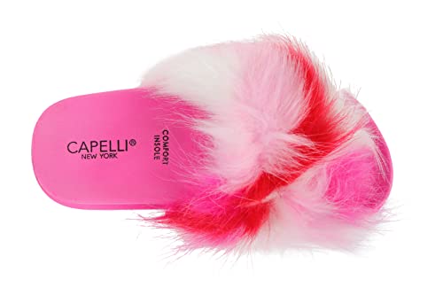 Capelli New York Girls Faux Fur Molded Comfort Fashion Flip Flops4