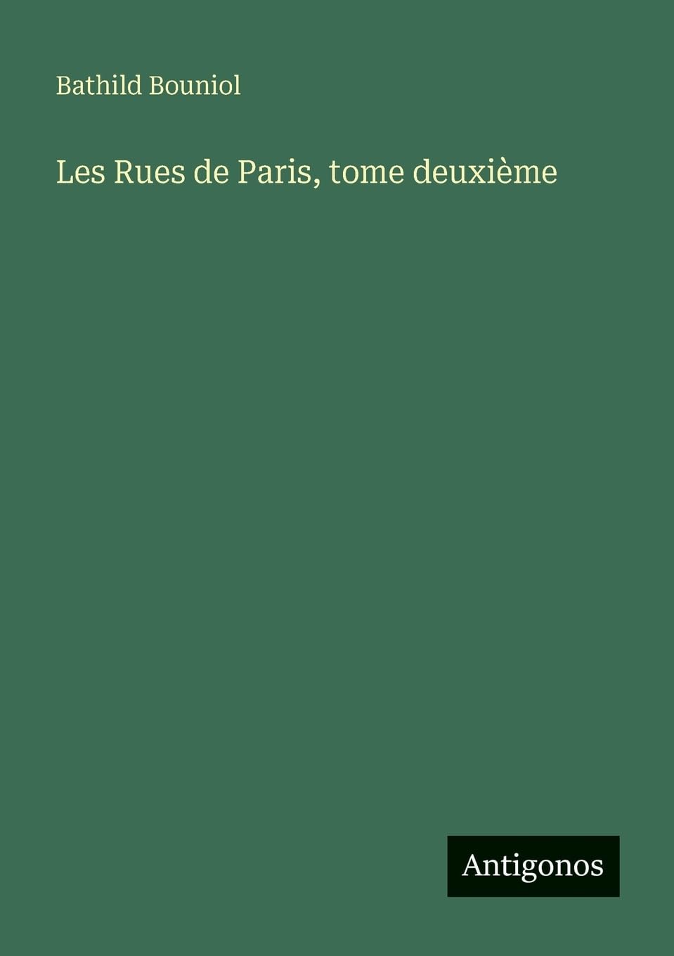 Les Rues de Paris, tome deuxième
