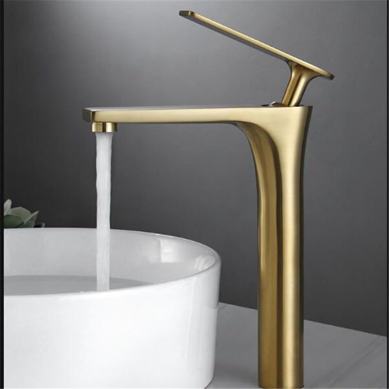 Robinet de lavabo en laiton or brossé créez votre oasis de bien-être