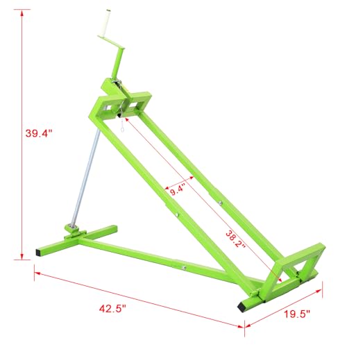 Universal Lawn Tractor Lifter 800lb 45° Adjustable Tilt for Ride-on Mowers Maintenance Aid Solid Build Foldable Structure