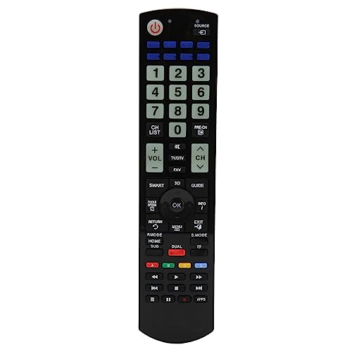 Universal TV Remote Control, ERC 8 IN 1 IR Lightweight Remote Control Replacement, Ergonomic Remote Controller for Most TV